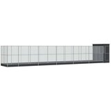  Kavez za ptice s produžetkom srebrni 1244x203x216 cm čelični | Eponuda.com