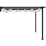  Zidni gazebo Krema 3 x 4 m Čelik | shoptok.hr