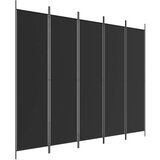 Maison Chic Paravan - Zaslon - Pregrada 5-delni 250x200 cm črno blago, (21673990) Cene