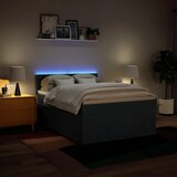  Krevet s oprugama i madracem plavi 160x200 cm od tkanine | shoptok.hr