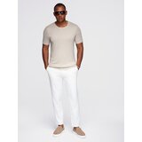 Ombre Classic knitted men's shirt with ribbed cuffs - light grey | ePonuda.com