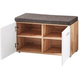Voleo garderobna klop bela, barve hrasta | Shoptok.si