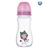 Canpol baby Flašica široki vrat, antikolik - Easy start- 240 ml - toys pink doll
