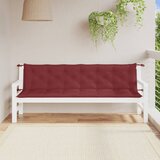  Jastuci za vrtnu klupu 2 kom Crvena vina 200x50x7 cm tkanine | shoptok.hr