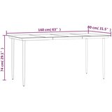  5-dijelni vrtni blagovaonski set s jastucima crni | shoptok.hr