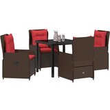 vidaXL Vrtni set za objed 5 pcs Smeđa Poli ratan | shoptok.hr