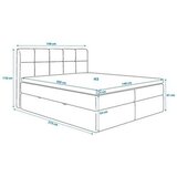 MID.YOU POSTELJA Z VZMETNICO 140 cm x 200 cm , les, tekstil, leseni material opečnato rjava | Shoptok.si