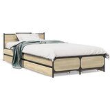 Furnova Posteljni okvir s predali sonoma hrast 90x200 cm inženirski les, (21942012) | Shoptok.si