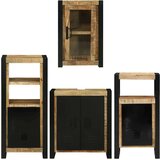 vidaXL Set namještaja za kupaonicu Zidne 4 pcs Smeđa Čvrsto drvo manga | shoptok.hr