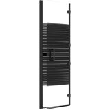 vidaXL Sklopiva pregrada za tuš ESG 100 x 140 cm crna | shoptok.hr