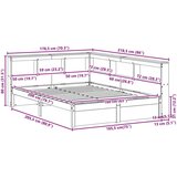  Krevet s policama s uzglavljem 2 pcs Vosak smeđa 200 x 160 cm - Voštano smeđa 160 x 200 cm | shoptok.hr