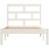  Posteljni okvir bel iz trdnega lesa 90x190 cm 3FT, (20903045) | Shoptok.si