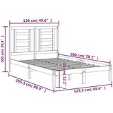  Za krevet od masivne borovine bijeli 120 x 200 cm | shoptok.hr