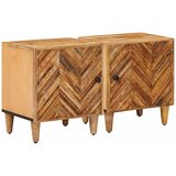 vidaXL Nočna omarica 2 pcs Rjava 40 x 33,5 x 46 cm Masiven les manga, (5000247330) | Shoptok.si
