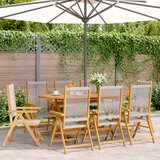 Maison Chic Nastavljivi vrtni stoli - Stol za vrt 8 kosov siv trden akacijev les JS152, (21878353) | Shoptok.si