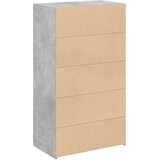  Visoka komoda boje betona 70 x 41 x 124 cm konstruirano drvo | shoptok.hr