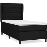 Maison Chic Box spring postelja - Vzmetna postelja z vzmetnico črn 90x190 cm blago SL13719, (21884623) Cene