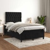 Krevet box spring s madracem crni 120 x 190 cm baršunasti | Eponuda.ba
