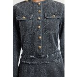 Trendyol Gray Mini Pocket Detailed Denim Dress Cene