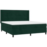  box spring s madracem LED tamnozeleni 160x200 cm baršun | shoptok.hr