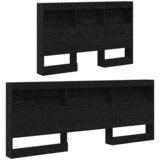  Skladišno uzglavlje Crni hrast 207,5 x 137,5 x 76,5 cm | shoptok.hr