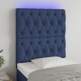 vidaXL LED uzglavlje plavo 80x7x118/128 cm od tkanine Cijene
