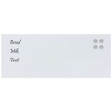 vidaXL Zidna magnetna ploča bijela 100 x 40 cm od kaljenog stakla | shoptok.hr
