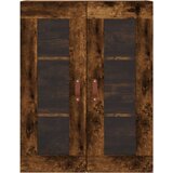 vidaXL Visoka komoda dimljeni hrast 69,5x34x180 cm konstruiranog drva | shoptok.hr