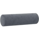 vidaXL Kavč dvosed z okrasnimi blazinami temno siv 120 cm žamet | Shoptok.si