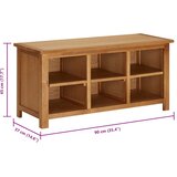  Stalak za cipele 90 x 37 x 45 cm od masivne hrastovine | Eponuda.com