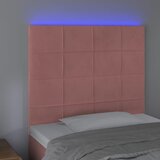  LED uzglavlje ružičasto 100x5x118/128 cm baršunasto | shoptok.hr
