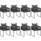  9-dijelni vrtni blagovaonski set od PVC ratana crni | shoptok.hr
