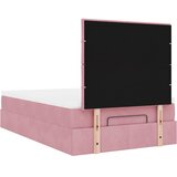  Okvir kreveta s madracima ružičasti 120x200cm baršunasti | shoptok.hr