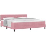  s opruga kutije s madracem Ružičasta 200 x 200 cm Baršun | shoptok.hr