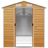  Vrtno spremište svjetlosmeđe 191 x 470 x 198 cm pocinčani čelik | Eponuda.com