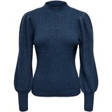 Only Puloverji ONLKATIA LIFE L/S HIGHNE PULL KNT NOOS 15232494 Modra Cene