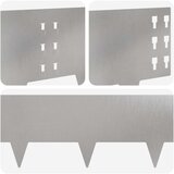  Ograda oko Travnjaka 20 pcs 100 x 25 cm Čelik Srebrna | shoptok.hr