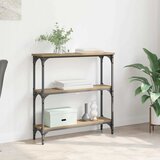 vidaXL Konzolni stol s policom hrast artisan 75 x 22.5 x 75 cm Cijene