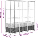  Povišena gredica s pokrovom za staklenik 120 x 40 x 138 cm | shoptok.hr