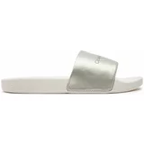 Calvin Klein Jeans Natikače s potpeticom siva / srebro / prljavo bijela