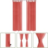 The Living Store Prosojne zavese 2 kosa 140x225 cm rdeče barve - Zavesa, (21744146) | Shoptok.si