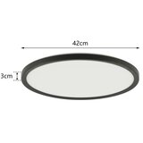  Brilagi - LED prigušiva svetiljka ULTRA SLIM LED/24W/230V, prečnik 42 cm, crna + daljinski upravljač | Eponuda.com