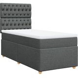  Okvir kreveta s oprugama i madrac tamnosivi 80x200cm od tkanine | shoptok.hr