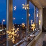 Brilagi LED božićna zavesa 77xLED/3xAA/USB 3,8m pahulje topla bela | Eponuda.com
