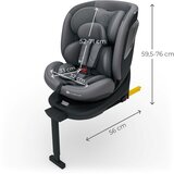 Kinderkraft I-360 2 PLUS i-Size autosjedalica 0-36 kg (40-150 cm), siva | shoptok.hr