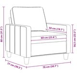  Fotelja tamnosiva 60 cm tkanina | shoptok.hr