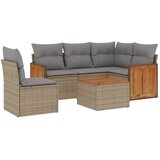  6-dijelni set vrtnih sofa s jastucima bež od poliratana | shoptok.hr