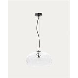 Kave Home Črna viseča svetilka s steklenim senčilom ø 40 cm Balma – | Shoptok.si
