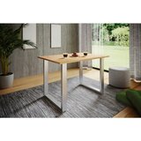MID.YOU JEDILNA MIZA, srebrne barve, medeni hrast | Shoptok.si