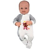  Lutka beba s dudom, dekicom i dodacima 35 cm - sivo/bijela | Shoptok.si